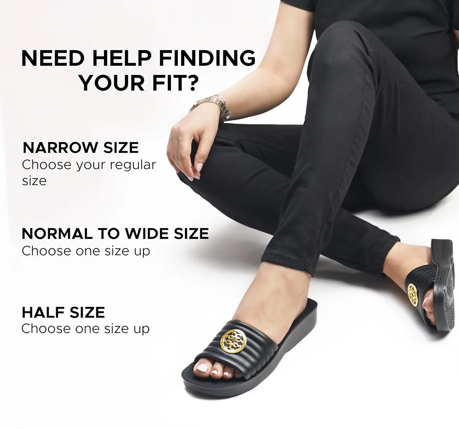 AEROTHOTIC Womens Slides Slip On Recovery Footwear Plantar Fasciitis Slides for Women with Arch Support Yoga Mat Indoor Outdoor Walking Ladies Soft Padded Dressy Non Slip Foodbed Beach Sandals Women