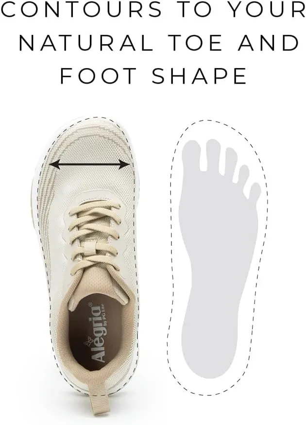Alegria Women In8 Sneakers Wide Toe Box Natural Toe Shape Supportive Athletic Shoes