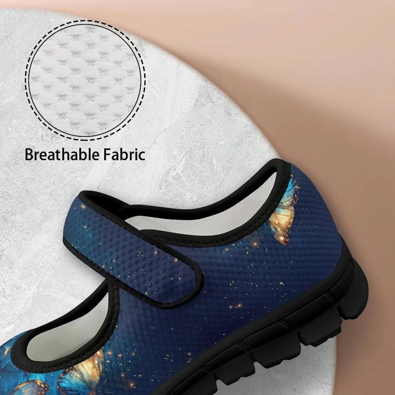 Animals Print Mary Jane Sneakers Women's Walking Shoes Stylish Lady Breathable Adjustable Working Flat Shoes