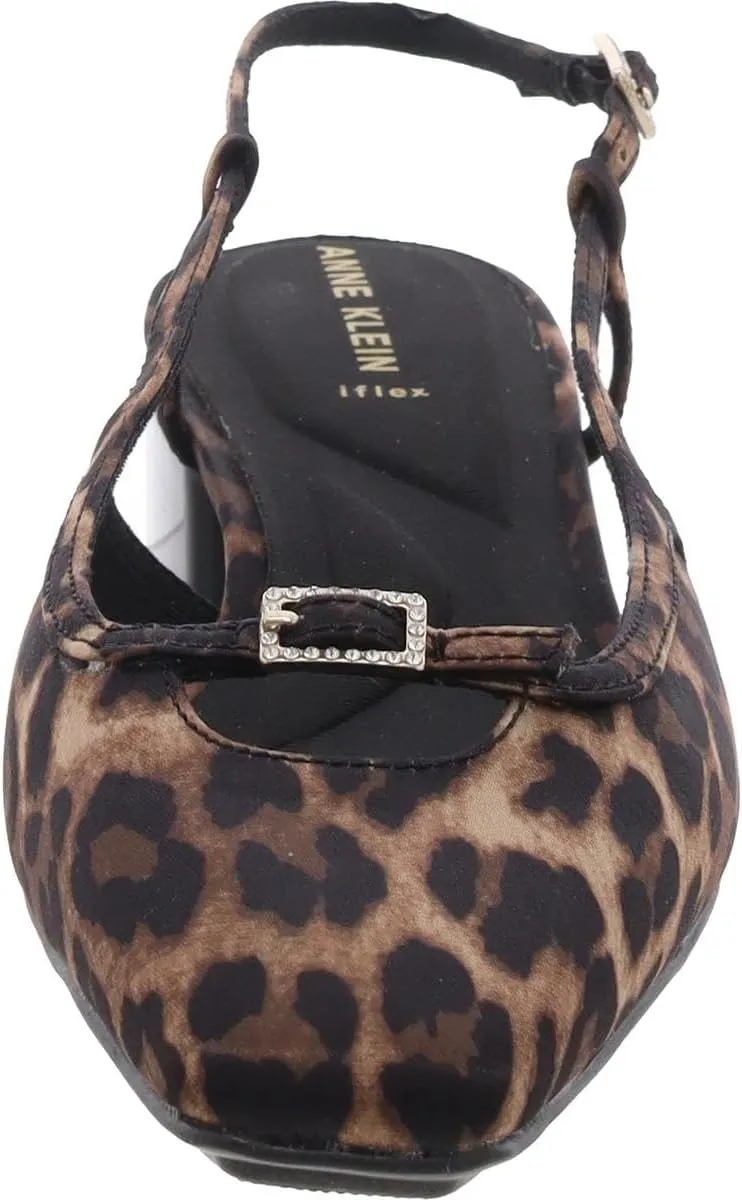 Anne Klein Womens Natalie Buckle Slingback Heels