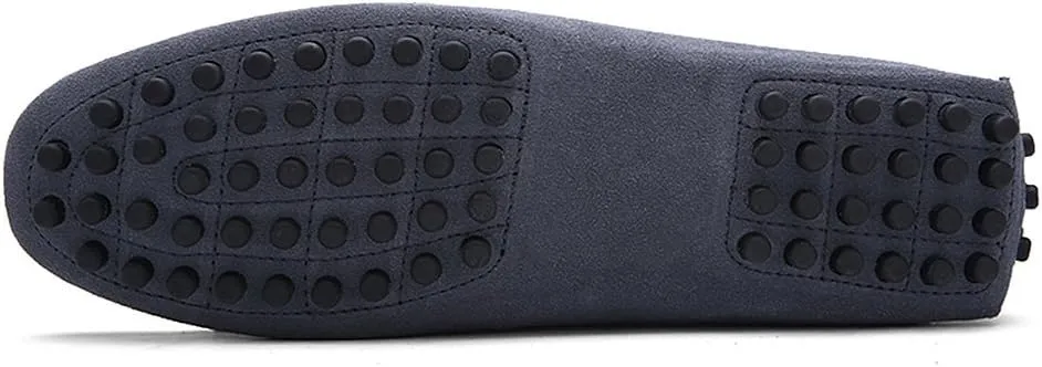 ANUFER Men's Soft Suede Leather Driving Loafers Shoes Bowtie Moccasin Slippers Big Size