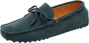 ANUFER Men's Soft Suede Leather Driving Loafers Shoes Bowtie Moccasin Slippers Big Size