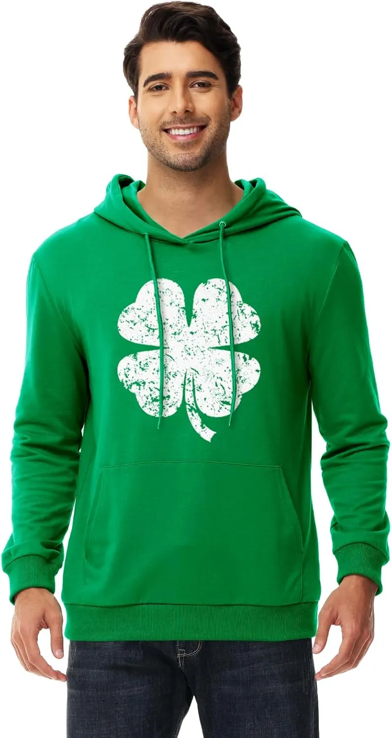 AOBUTE Mens Mardi Gras Hoodie Women St Patricks Sweatshirt Long Sleeve with Pocket