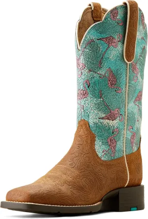 Ariat Women's Round Up Wide Square Toe Western Boot