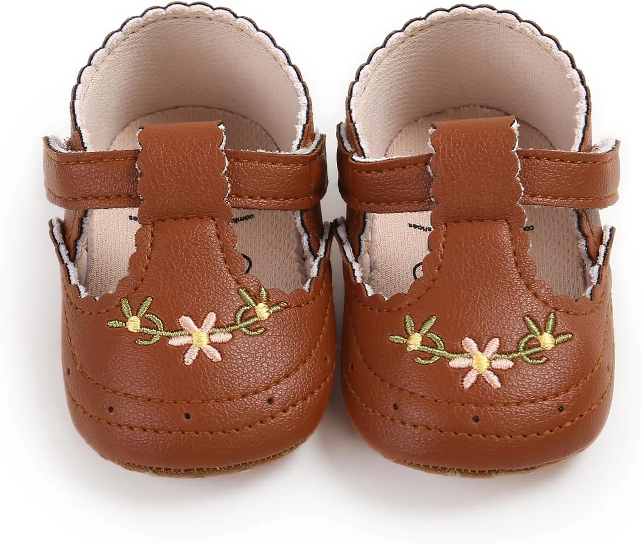 Baby Shoes Girls Mary Jane Flats Non Slip Soft Sole PU Leather Infant Toddler Sneakers First Walkers Party Christmas Dress Shoes