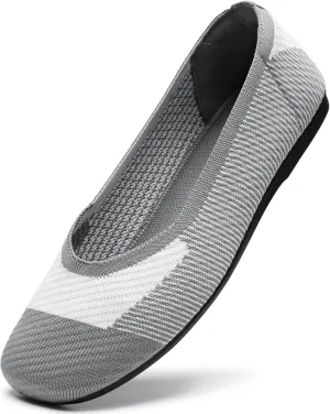 Bacia Square Toe Women's Flats Comfortable Flat Shoes for Office Work Washable
