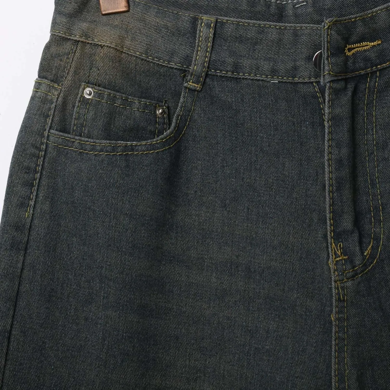 Baggy Jean Shorts for Men Summer Casual Loose Fit Y2K Hip Hop Long Denim Shorts Streetwear