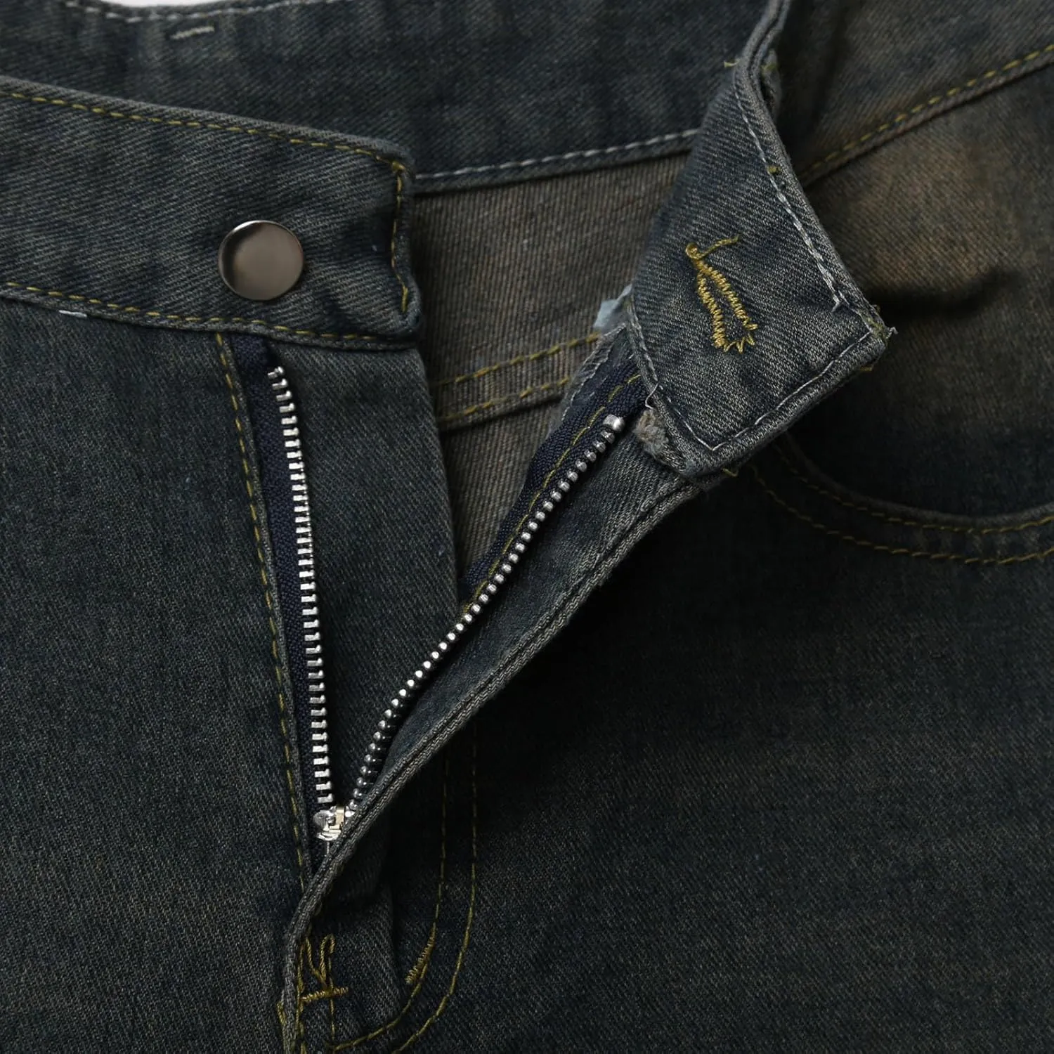 Baggy Jean Shorts for Men Summer Casual Loose Fit Y2K Hip Hop Long Denim Shorts Streetwear