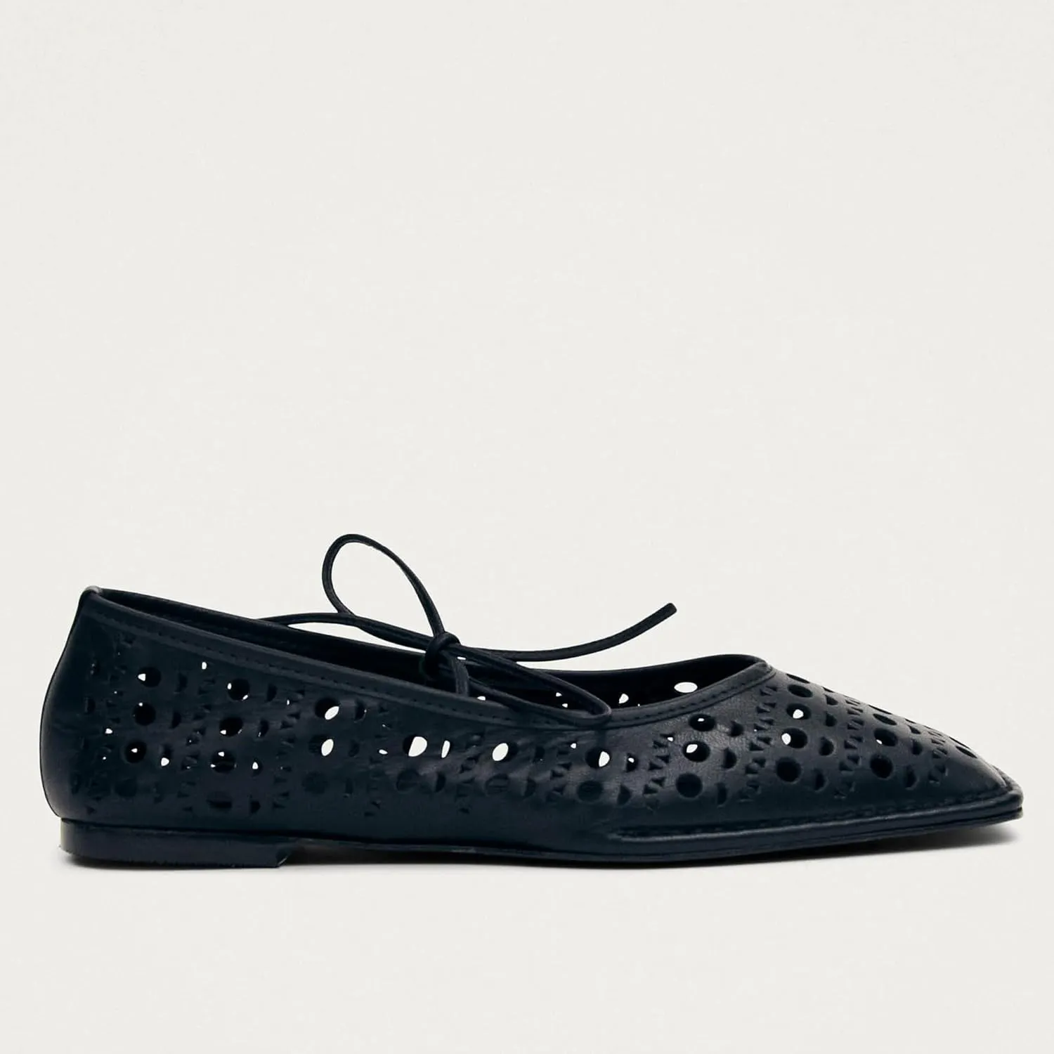 Ballet Flats for Women Lace Up Square Toe Mary Jane Flats Cute Bow Mesh Ballerina Flat Shoes
