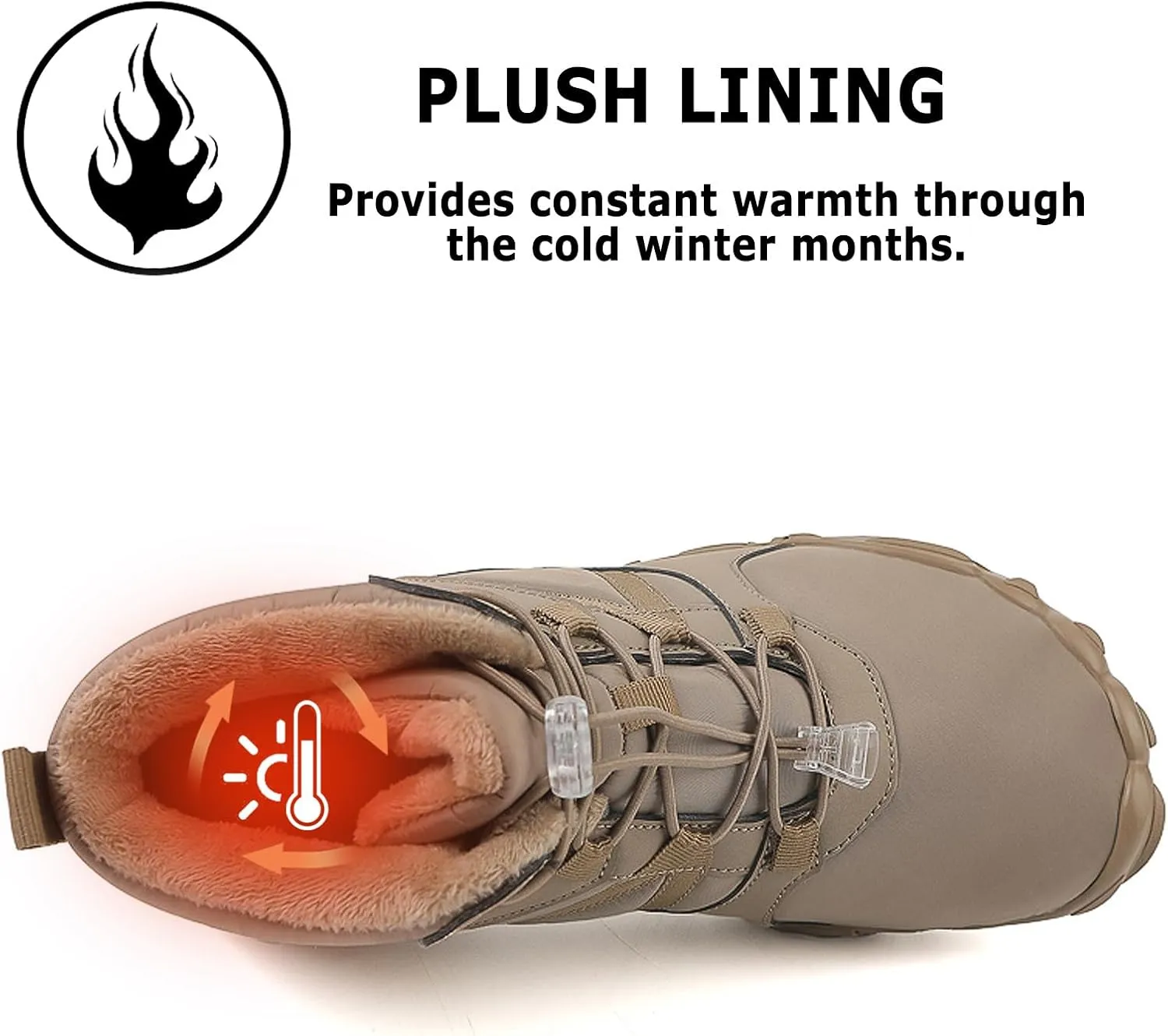 Barefoot Shoes Mens Womens Winter Warm Wide Toe Box Minimalist Zero Drop Outdoor Sole High-top Walking Shoes Snow Boots