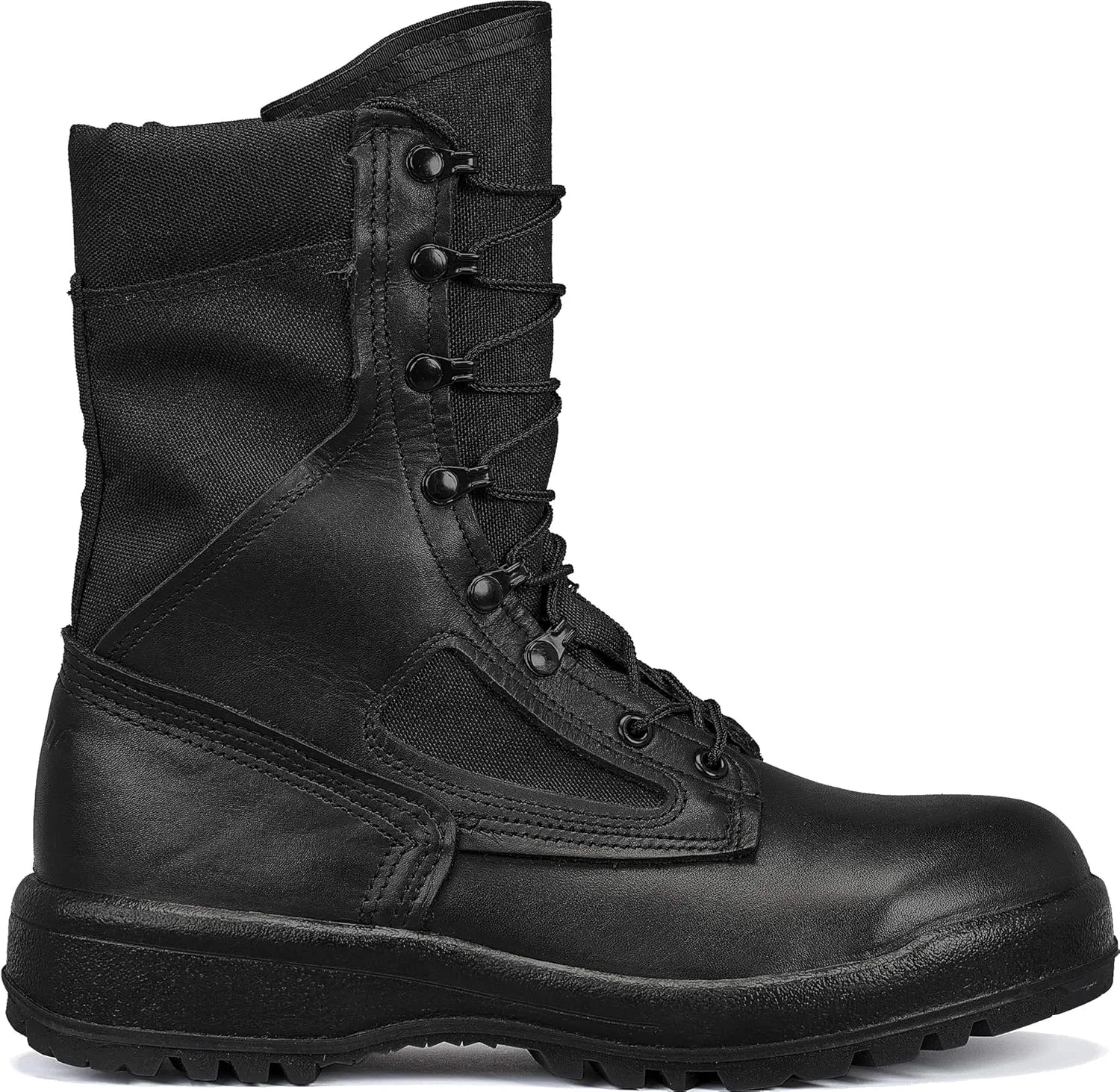Belleville 300 TROP ST 8 Inch Hot Weather Steel Toe Polishable Black Leather Tactical Boots For Men In Law Enforcement, EMS, and Security Personnel - Electrical Hazard Rated