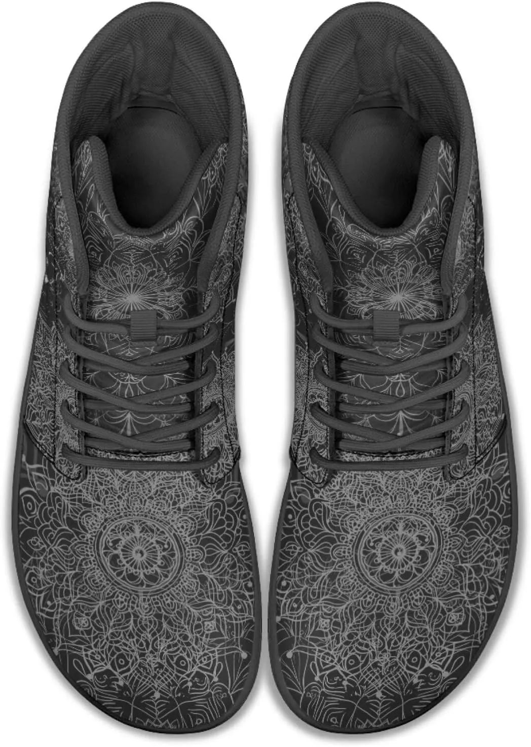 Binienty Wide Box Barefoot Shoes Men Women Wolf High Top Minimalist Ankle Boots Anti Skid Zero Drop Sole