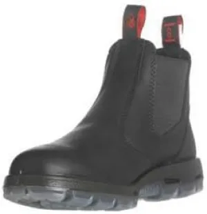 Black Slip-on full grain leather boot