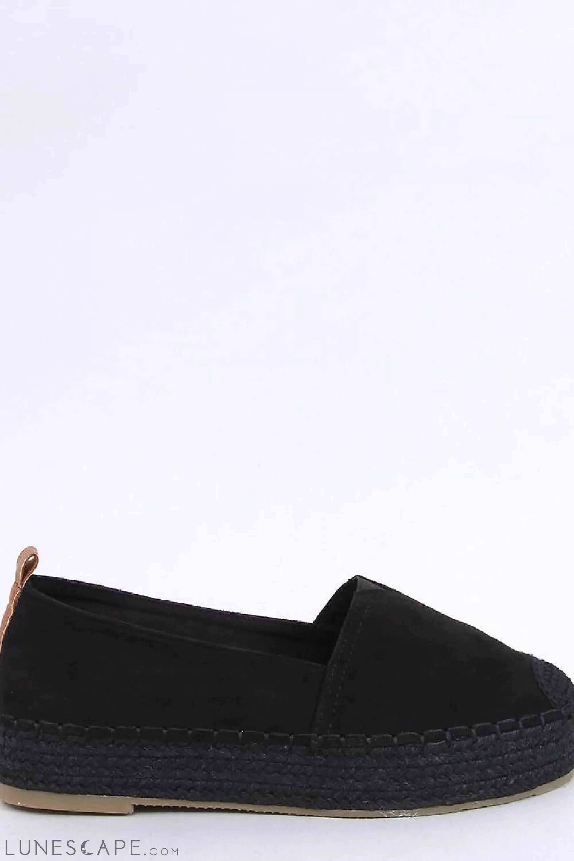 Black Suede Flatform Epadrilles for Women