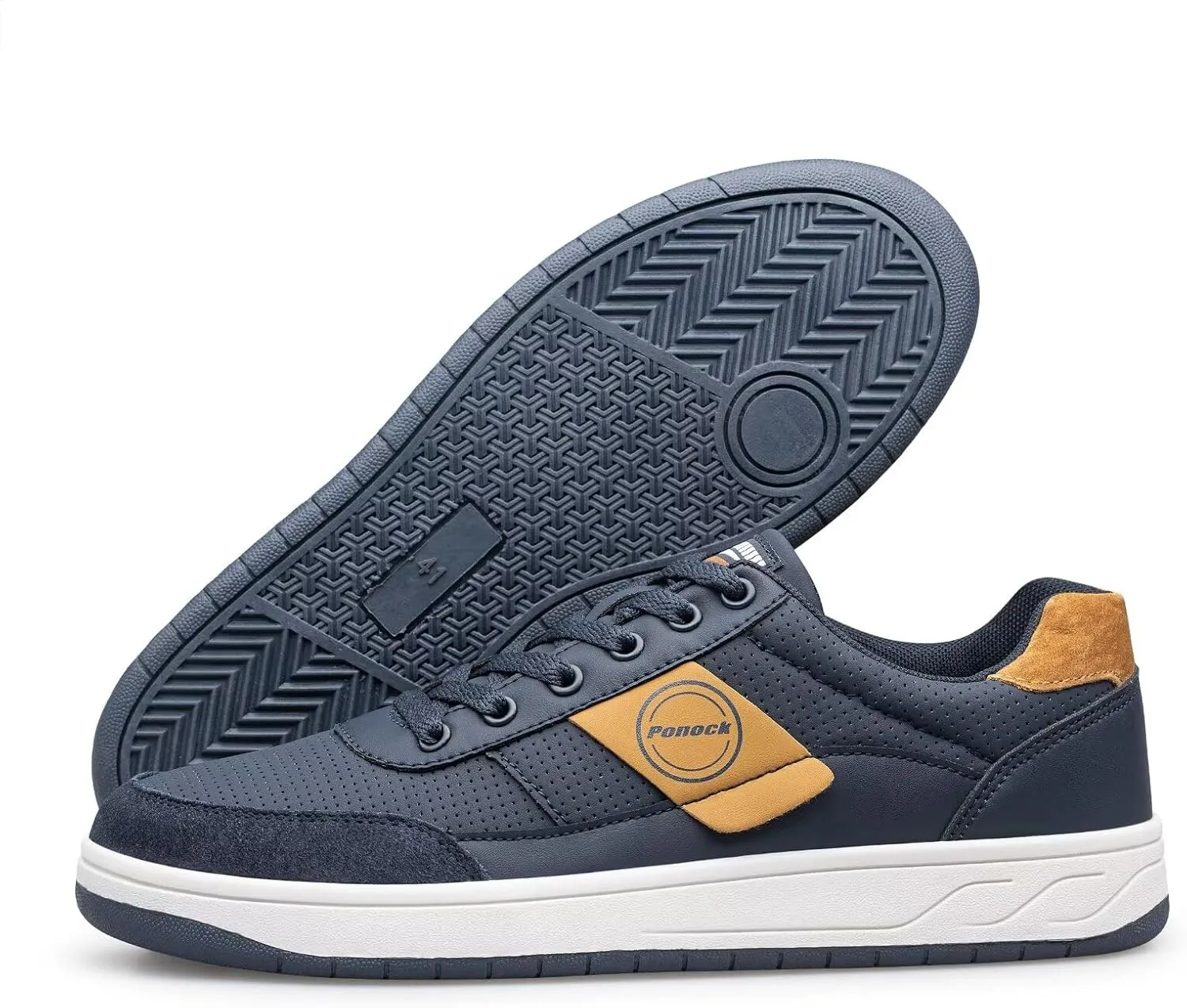 BNR Mens Fashion Sneakers Skate Shoes Casual Comfortable Durable Black Navy Brown