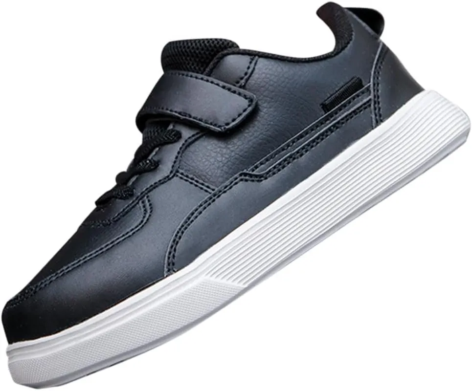 Boys and Girls Board Shoes Adjustable Hook and Loop Classic Low Top Kids Sneakers