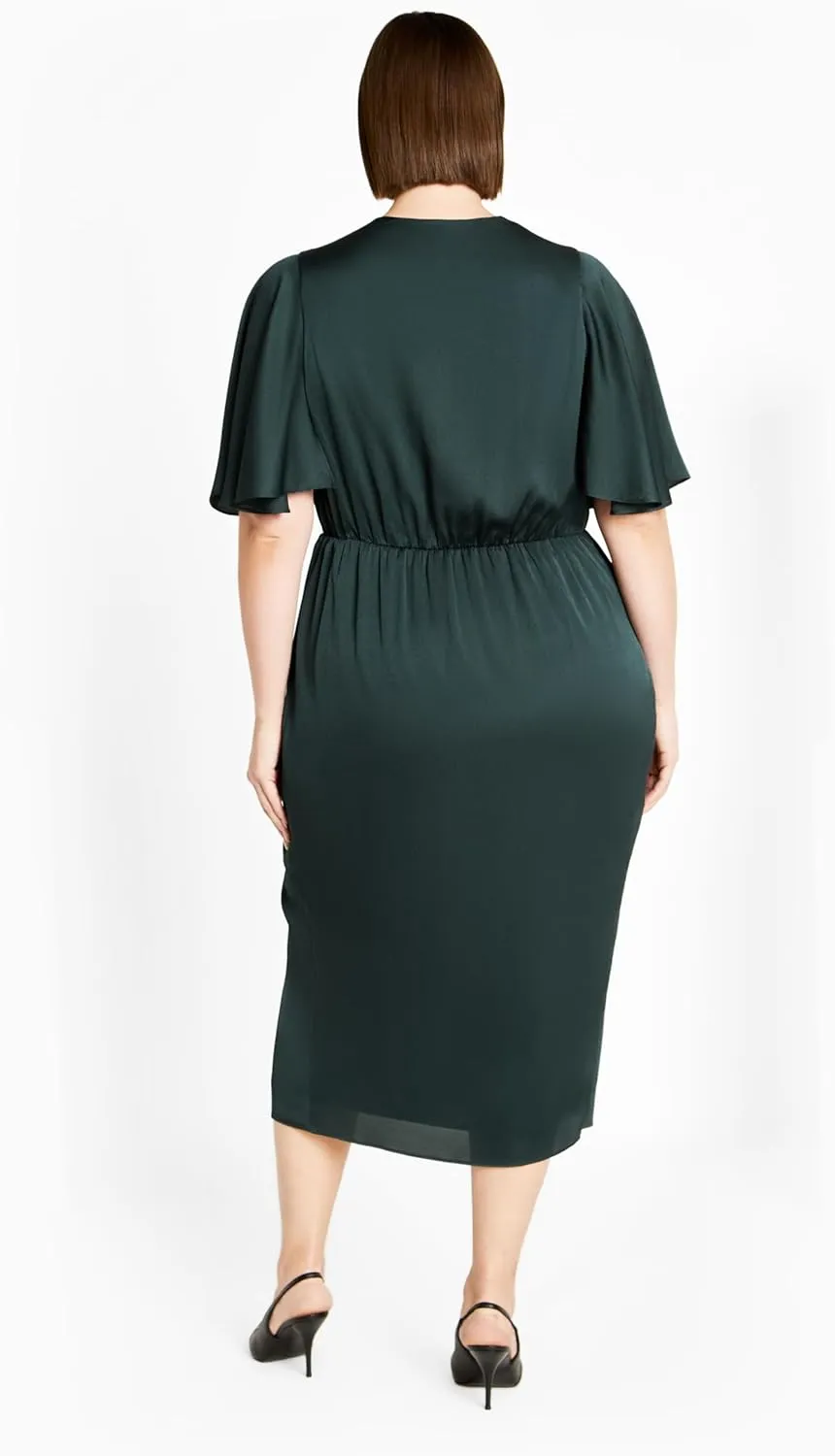 City Chic Women's Plus Size Soft Ruffle Dress