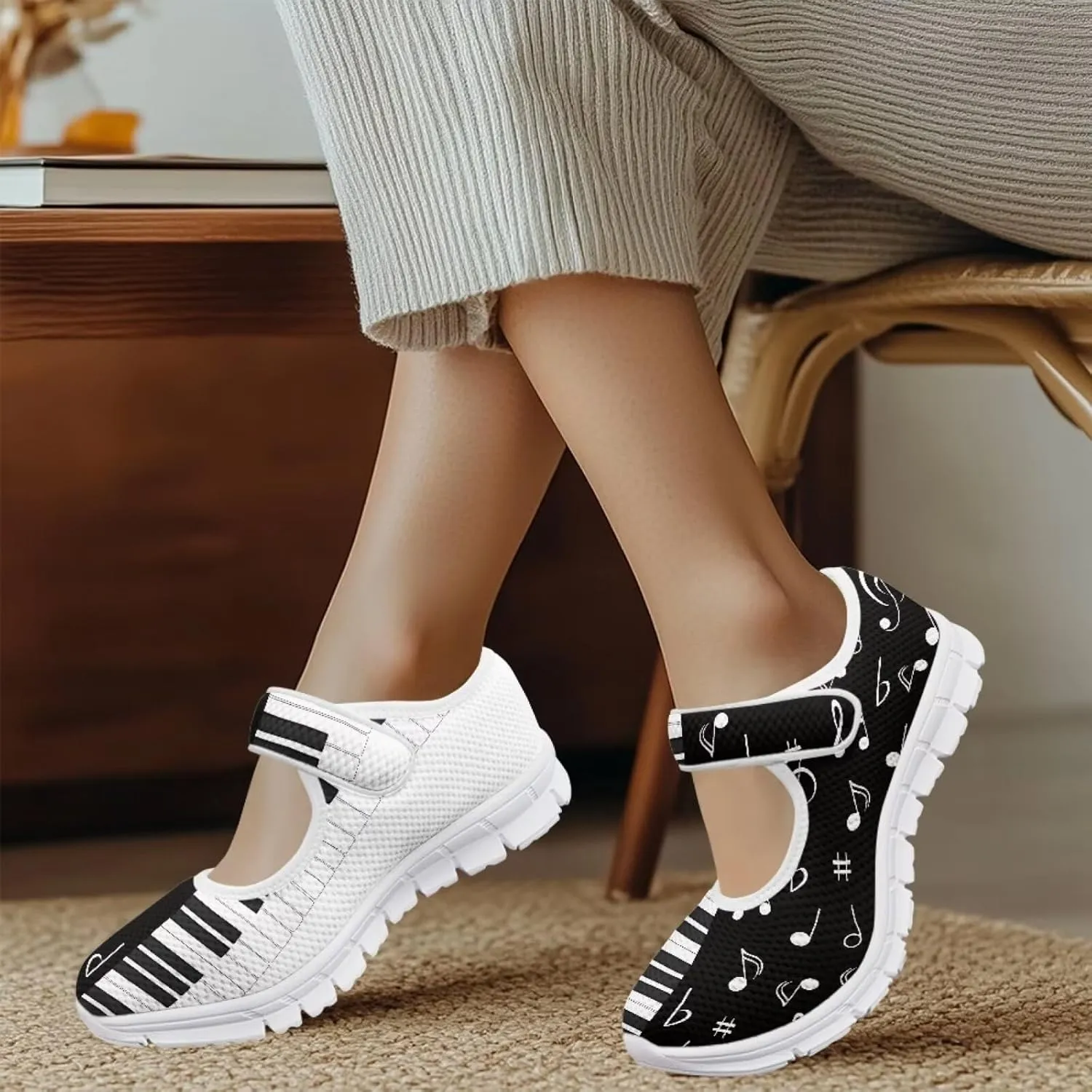 Coloranimal Flats for Women Slip On Shoes Mary Jane Shoes with Anti Skid Sole Casual Flat Shoes Dressy Comfortable Round Toe Ankle Shoes