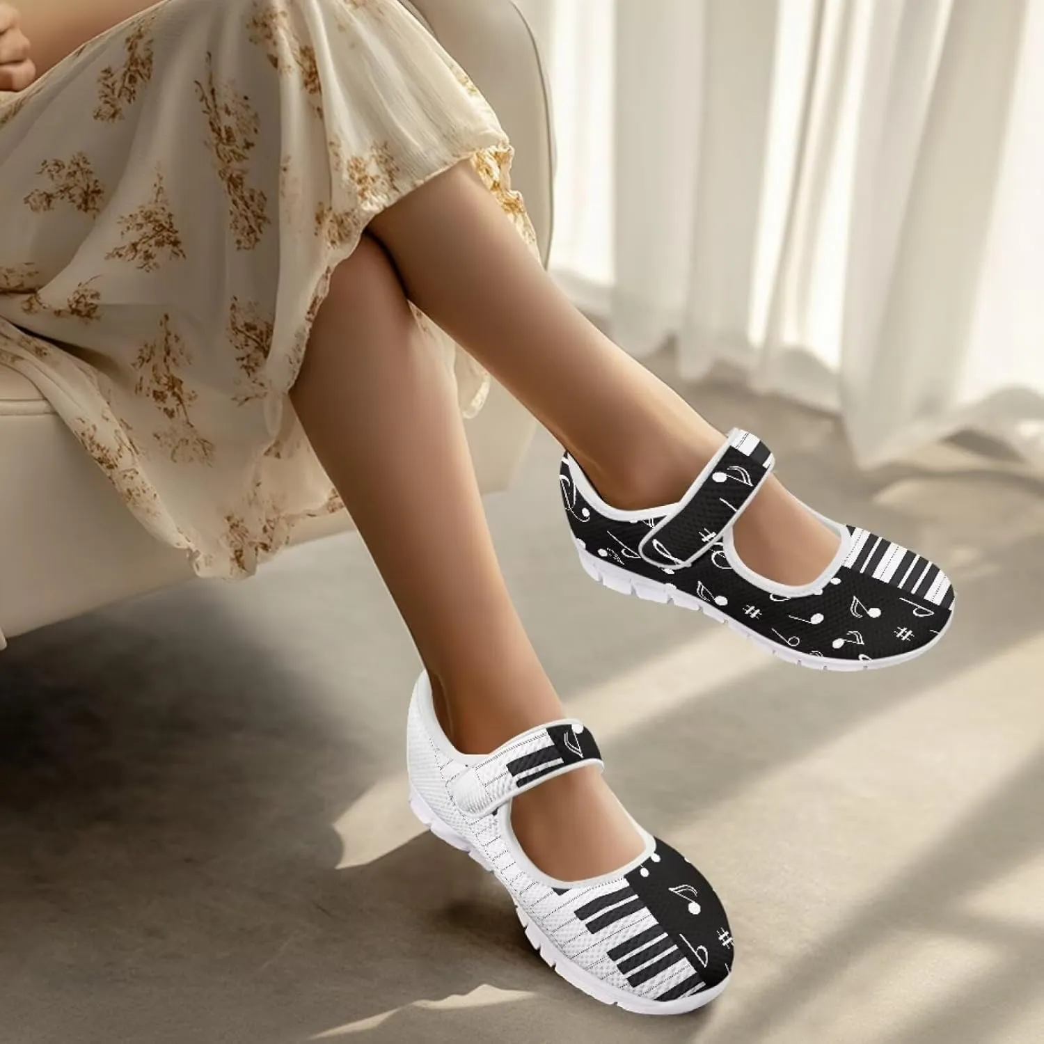 Coloranimal Flats for Women Slip On Shoes Mary Jane Shoes with Anti Skid Sole Casual Flat Shoes Dressy Comfortable Round Toe Ankle Shoes