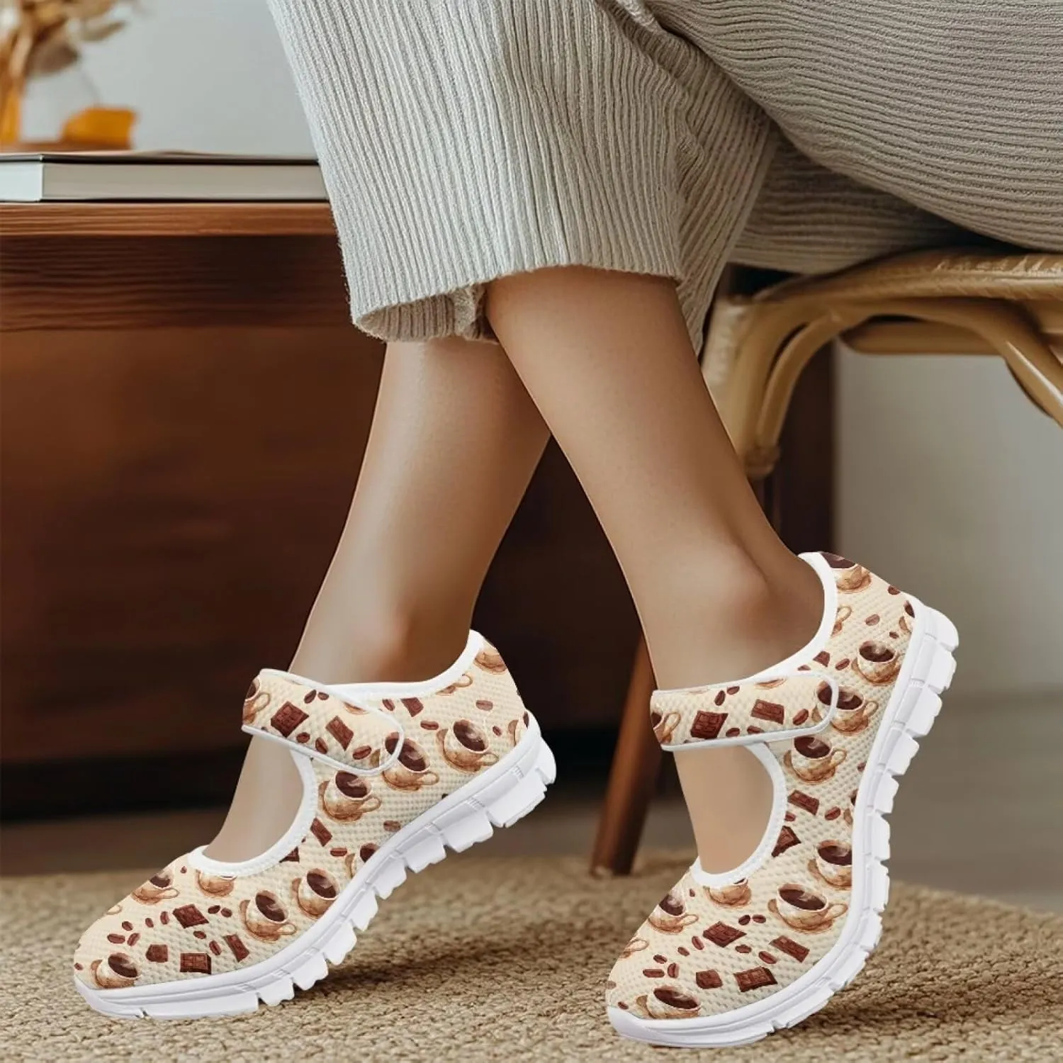 Coloranimal Mary Jane Shoes Women Casual Flat Shoes Women Dress Comfortable Mary Jane Flats Comfortable Walking Shoes Slip On Shoes Footwear