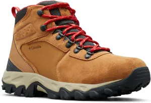 Columbia Men's Newton Ridge Plus II Suede Waterproof, 2024 Elk/Mountain Red, 10