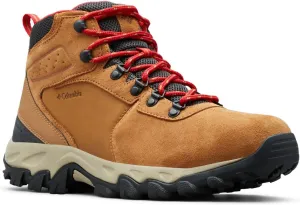 Columbia Men's Newton Ridge Plus II Suede Waterproof, 2024 Elk/Mountain Red, 13