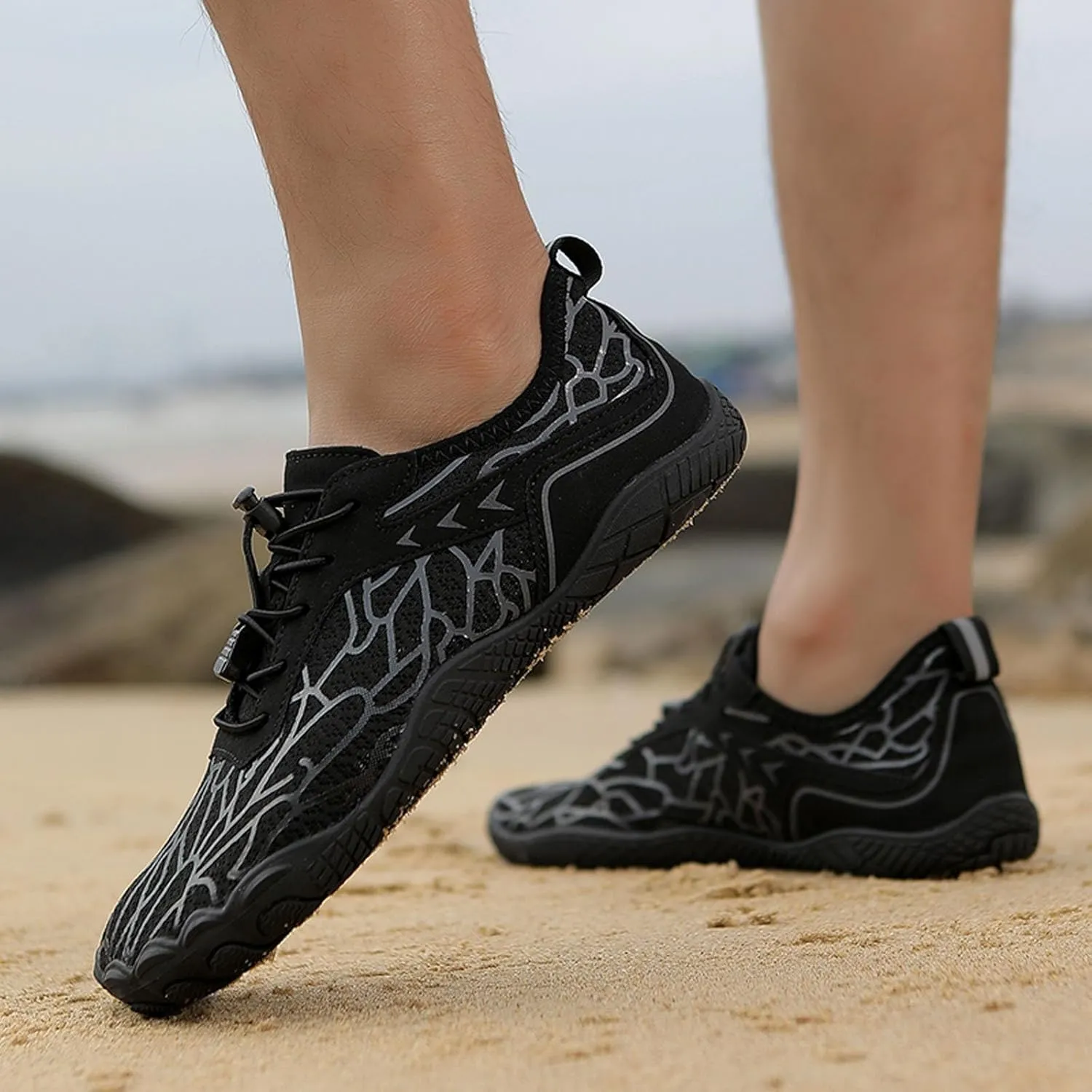 Couples All Seasons Five Finger Water Shoes Swimming Shoes Men and Women Platform Athletic Shoes for Women