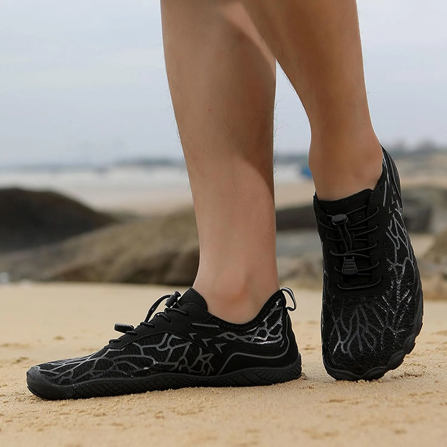 Couples All Seasons Five Finger Water Shoes Swimming Shoes Men and Women Platform Athletic Shoes for Women