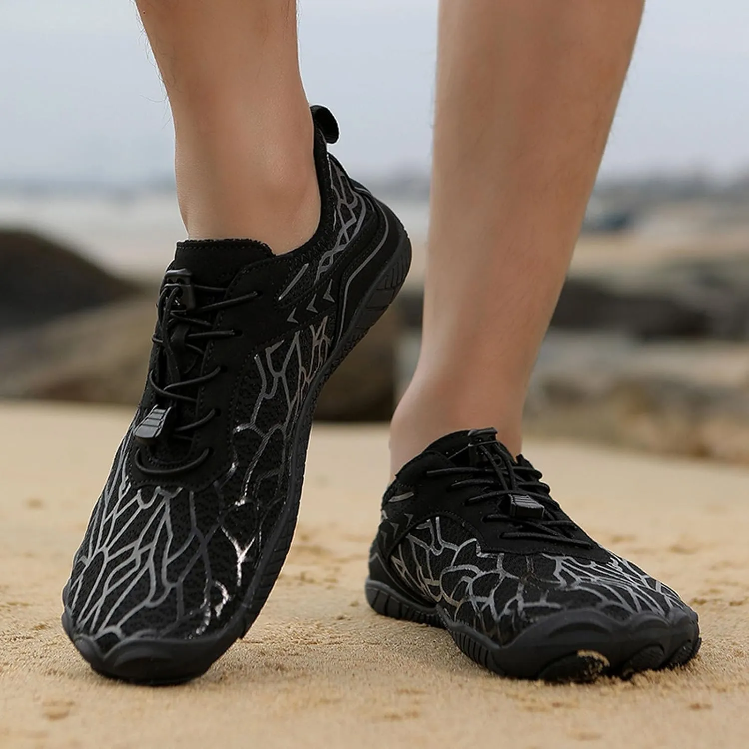 Couples All Seasons Five Finger Water Shoes Swimming Shoes Men and Women Platform Athletic Shoes for Women