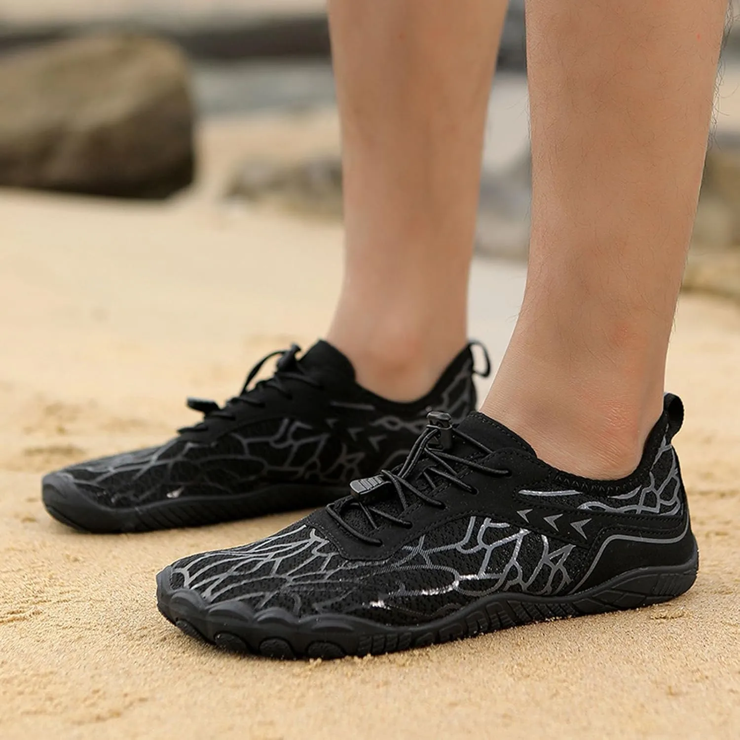 Couples All Seasons Five Finger Water Shoes Swimming Shoes Men and Women Platform Athletic Shoes for Women