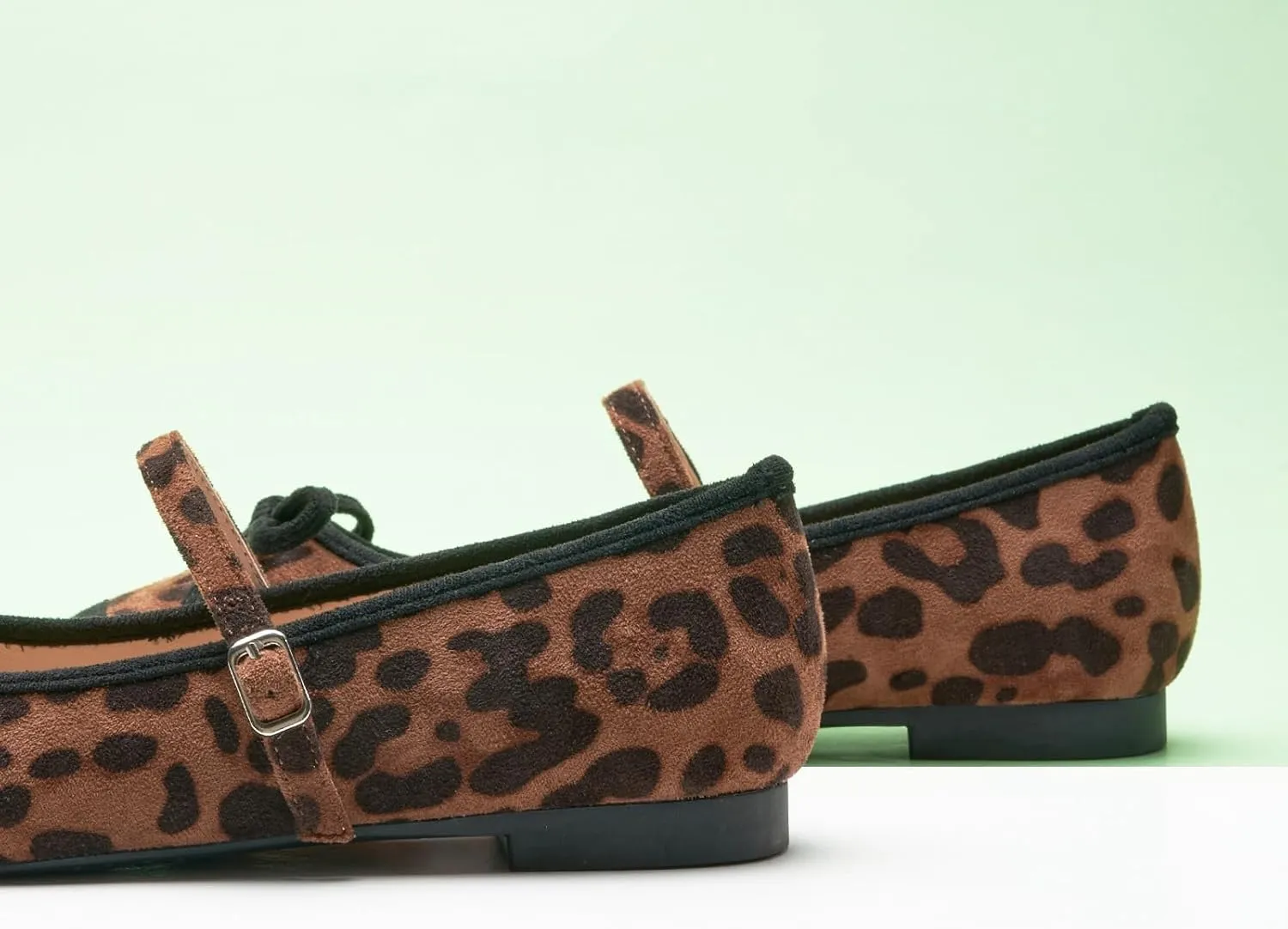 C.Paravano Mary Jane Shoes Ballet Flats for Women Square Toe Flats with Strap Bowknot Office Comfortable Casual Dressy Shoes