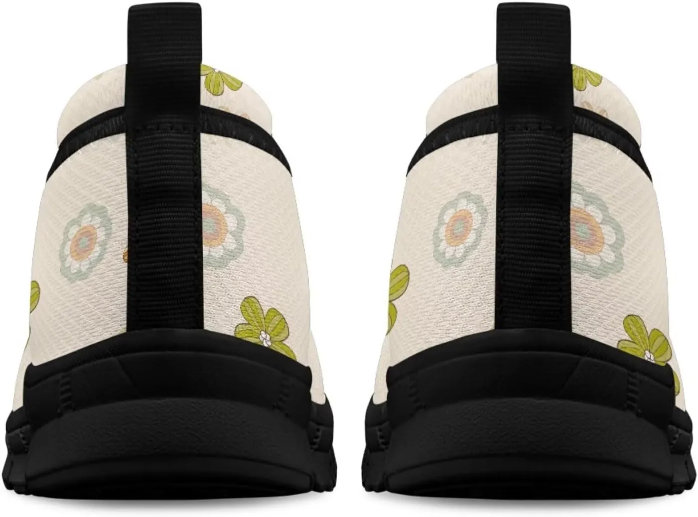 Creative Stylish Floral Print Ballet Flats for Women Slip On Mesh Breathable Casual Sneakers Fit Comfort Ballerina Loafers Daily Wear