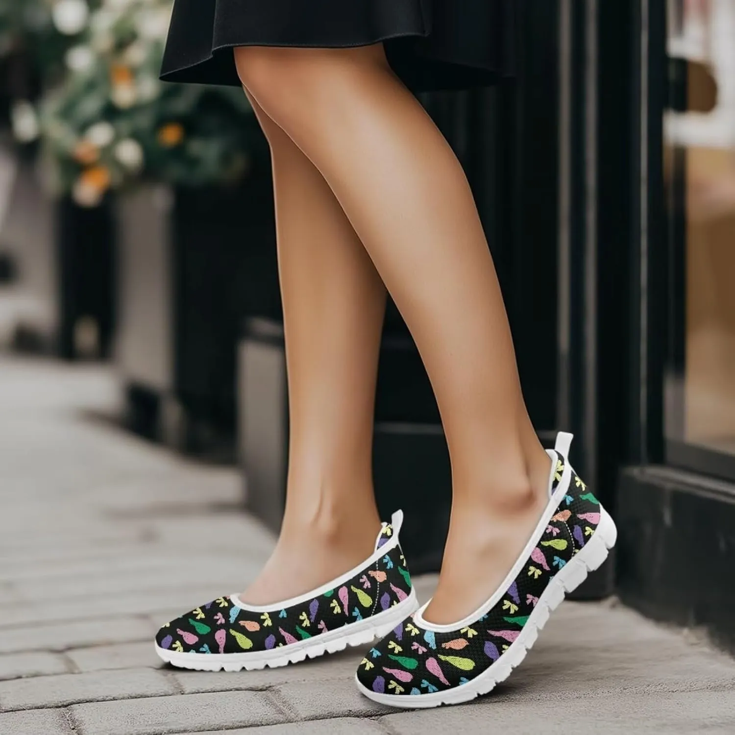 Creative Various Bird Prints Walking Shoes Women Dressy Slip On Ballet Flats Shoes Stylish Fit Comfort Casual Sneakers Daily Wear