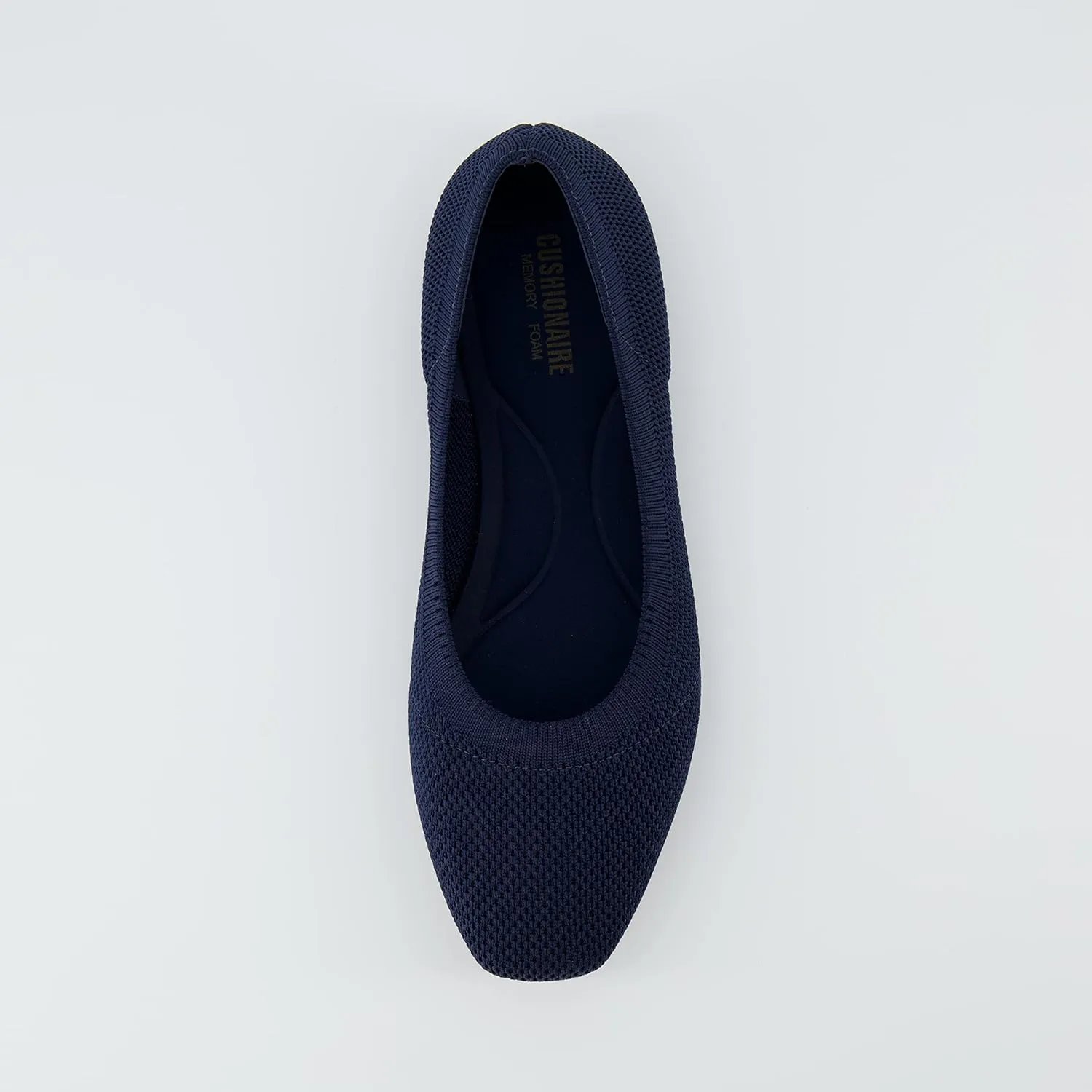 CUSHIONAIRE Selfie Women's Dressy Work Knit Flat with  Memory Foam and Wide Widths Available