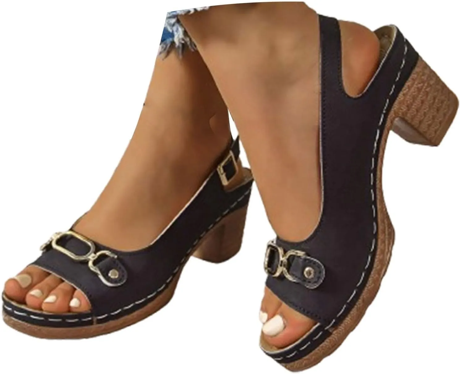 Cute Sandals for Womens 2025 Summer Comfy Wedge Vacation Shoes Trendy Casual Arch Support Beach Sandals for Woemn