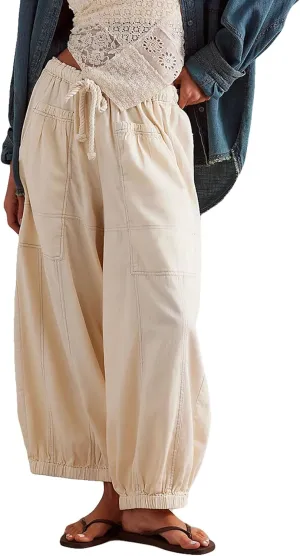 D-Sun Women Casual Loose Mid Rise Barrel Jeans Baggy Vintage Wide Leg Elastic Denim Pants Fashion Boyfriend Jeans
