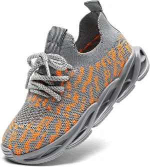 DADAWEN Toddler/Little Kid Boys Girls Lightweight Breathable Sneakers Strap Athletic Tennis Shoes for Running Walking