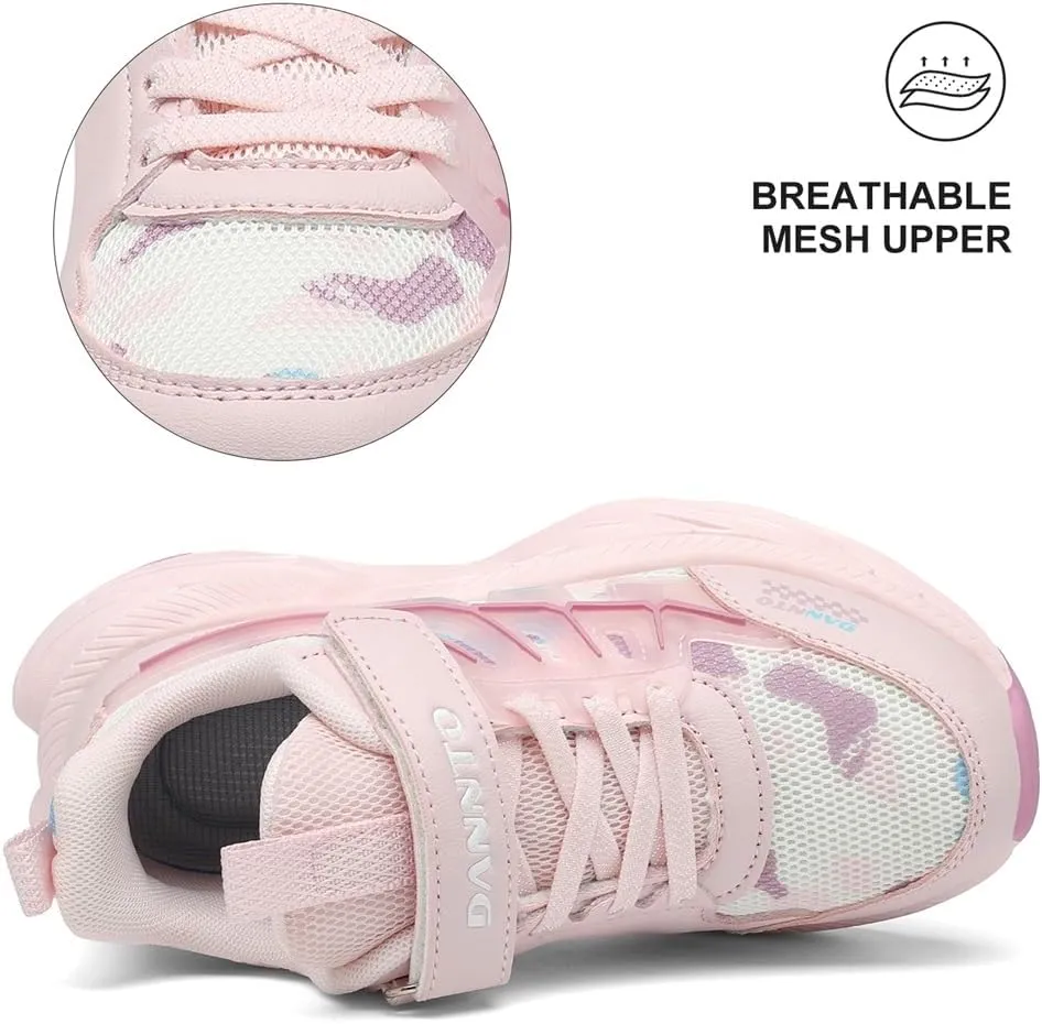 Dannto Kids Sneakers Boys Tennis Shoes Girls Running Breathable Sports Walking Athletic Shoes for Little Kid/Big Kid