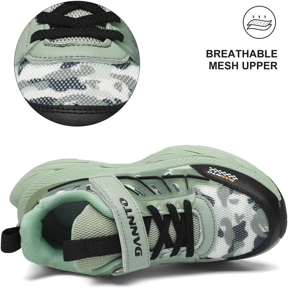 Dannto Kids Sneakers Boys Tennis Shoes Girls Running Breathable Sports Walking Athletic Shoes for Little Kid/Big Kid