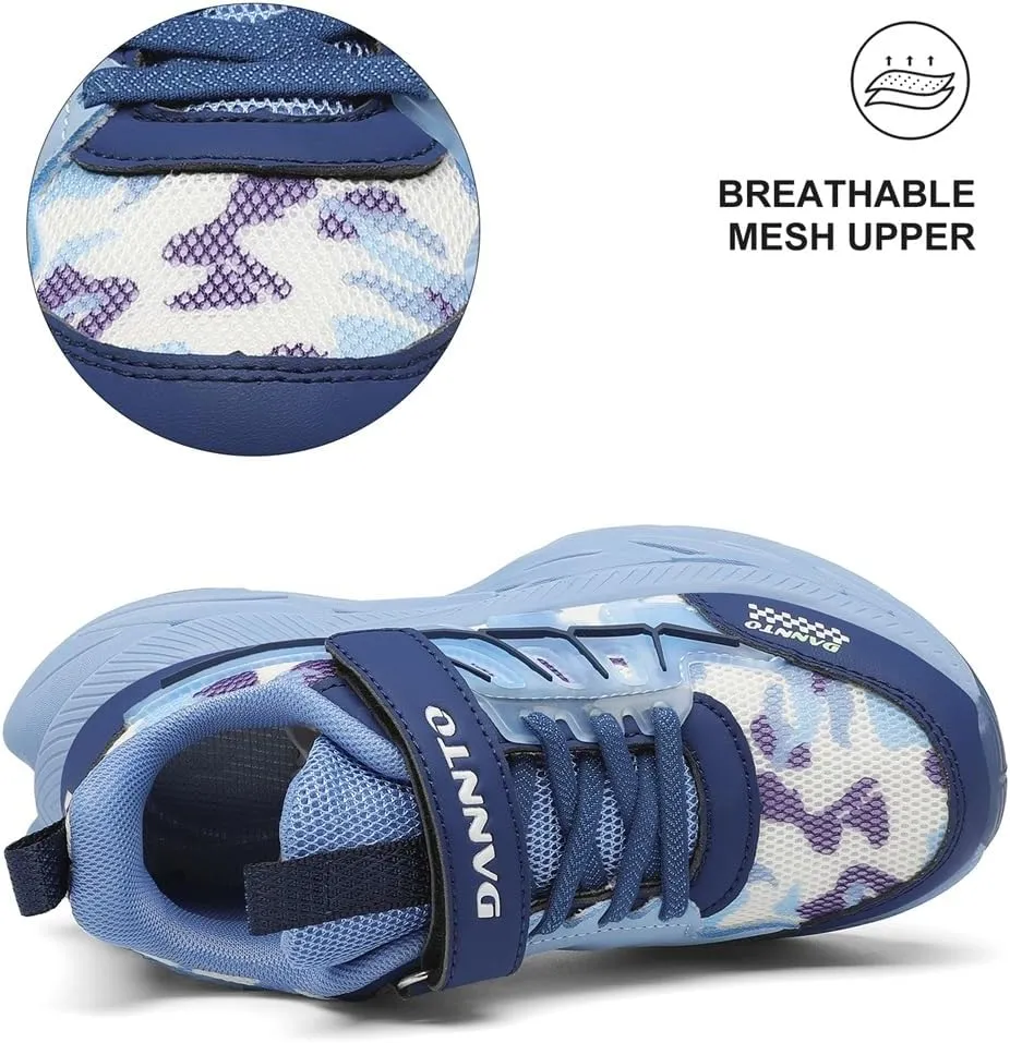 Dannto Kids Sneakers Boys Tennis Shoes Girls Running Breathable Sports Walking Athletic Shoes for Little Kid/Big Kid