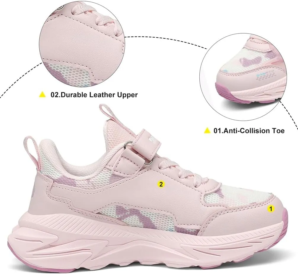Dannto Kids Sneakers Boys Tennis Shoes Girls Running Breathable Sports Walking Athletic Shoes for Little Kid/Big Kid
