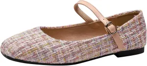 Dear Time Mary Jane Flats for Women Ballets Flats Strap Shoes Dressy Comfortable Square Toe Mary Jane Buckle Flats Shoes