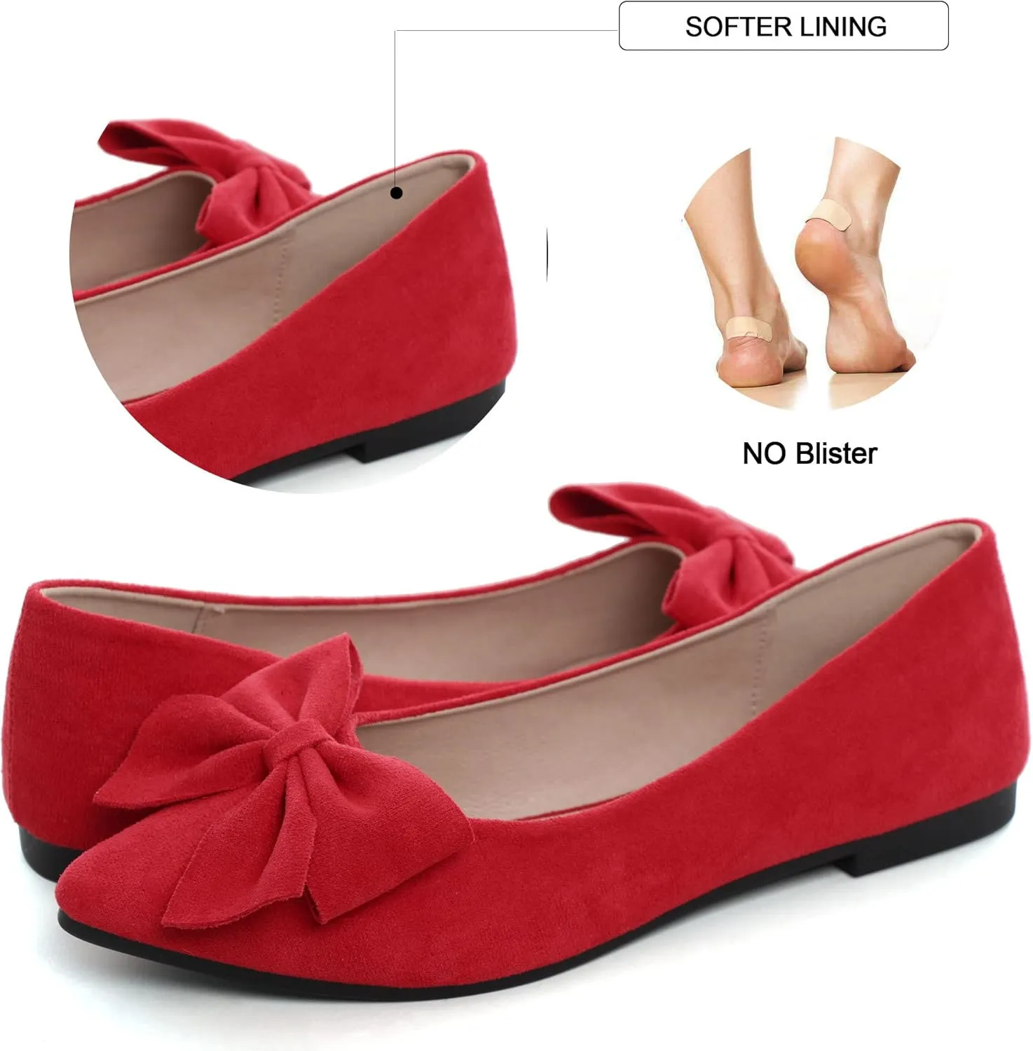 Dear Time Women's Ballet Flats Dress Ballet Shoes Slip on for Office Work Comfortable Shoes
