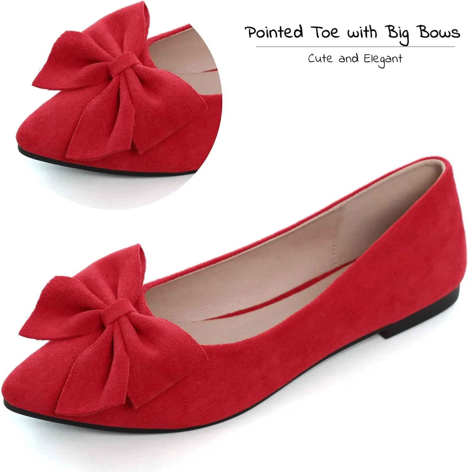 Dear Time Women's Ballet Flats Dress Ballet Shoes Slip on for Office Work Comfortable Shoes