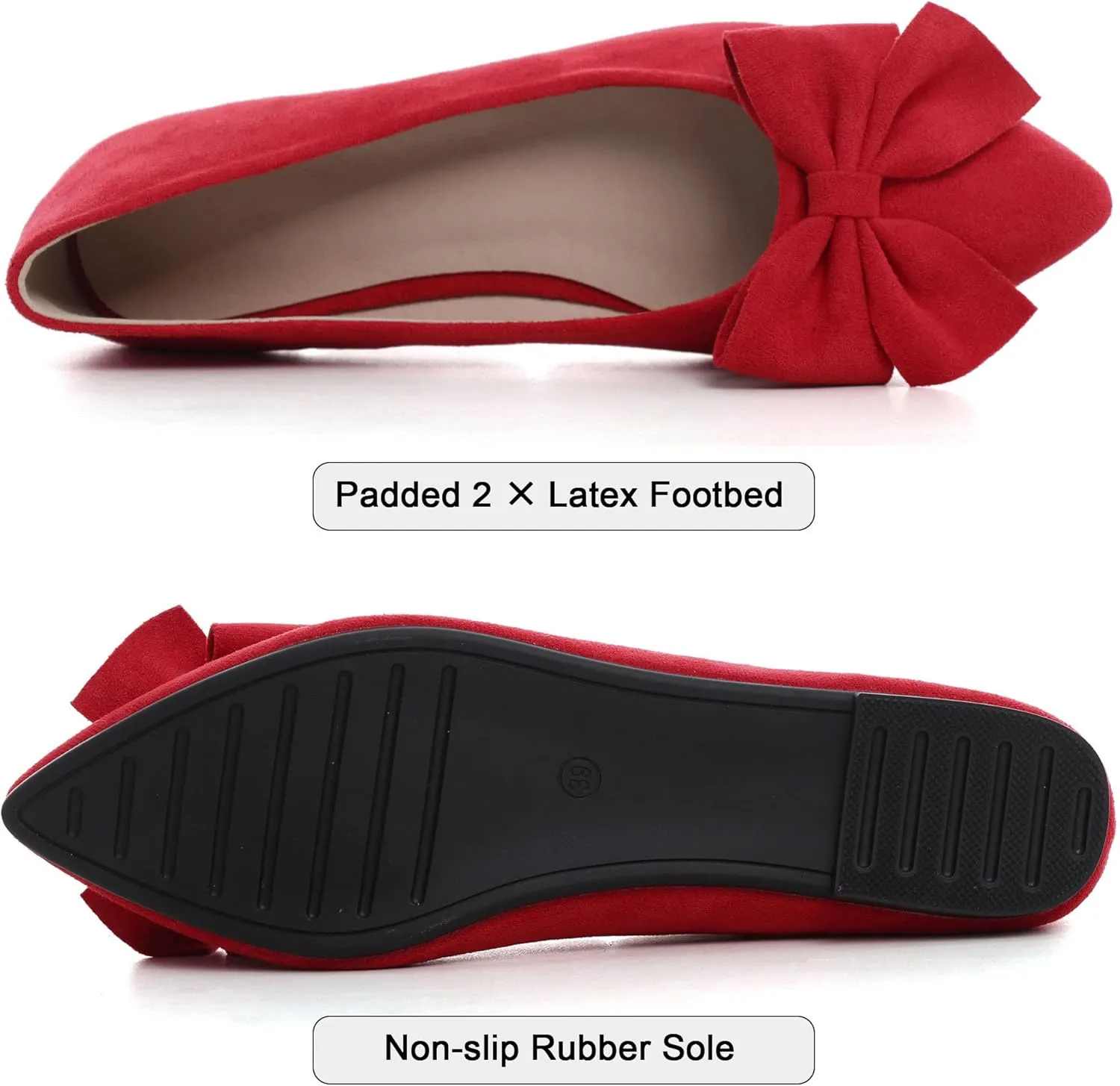 Dear Time Women's Ballet Flats Dress Ballet Shoes Slip on for Office Work Comfortable Shoes