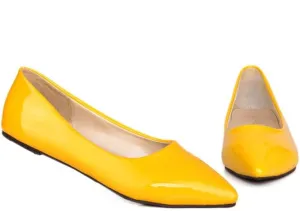 Dear Time Women's Pointy Toe Slip On Candy Color Comfortable Ballets Flats,PU Leather Brief Casual Wedding Flats for Party/Cosplay
