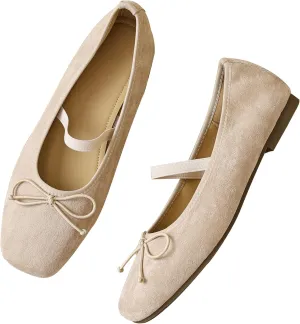 Dear Time Women's Sequin Ballets Sparkly Flat Shoes Bowknot Cute Mary Jane Shoes Elastic Strap Ballets Shoes