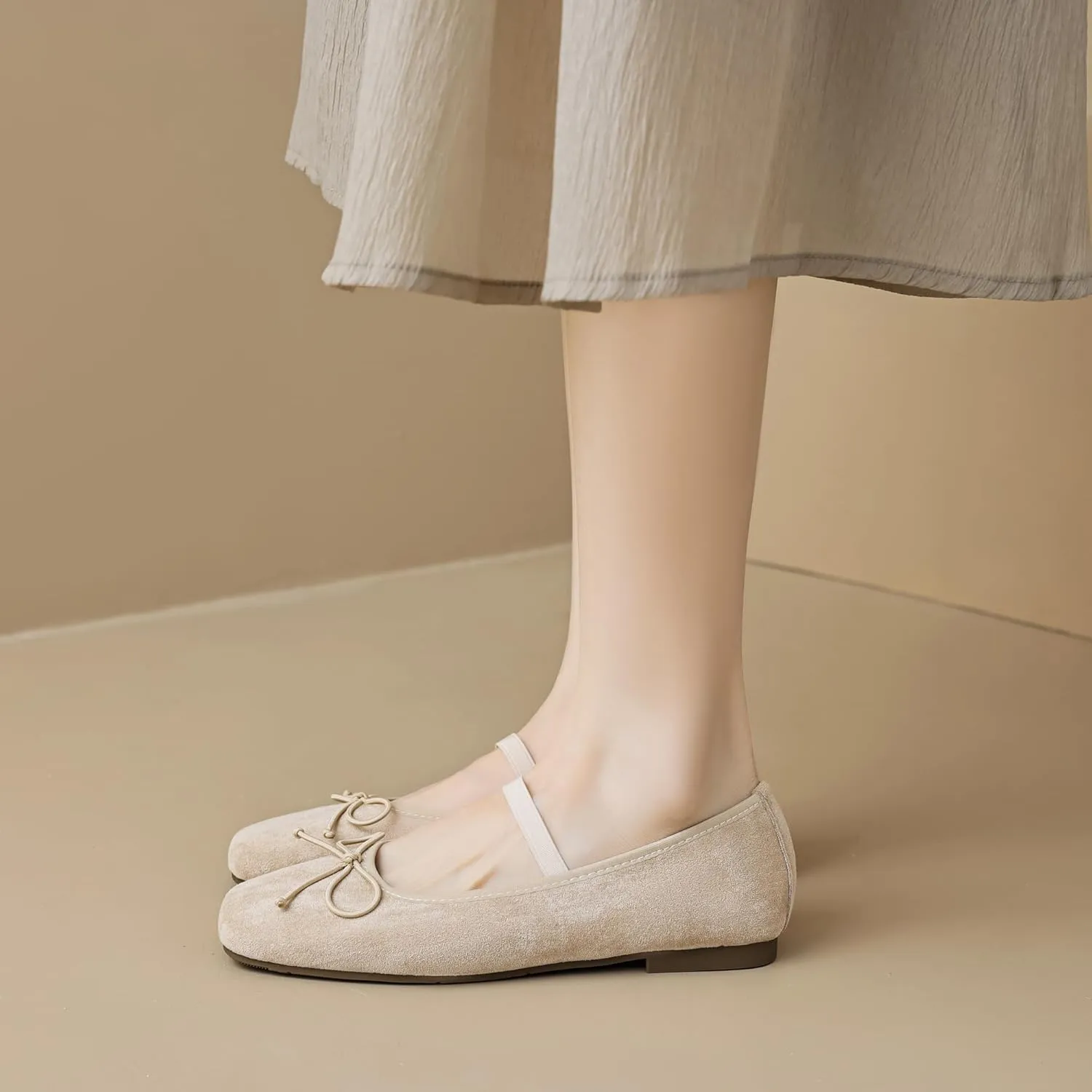 Dear Time Women's Sequin Ballets Sparkly Flat Shoes Bowknot Cute Mary Jane Shoes Elastic Strap Ballets Shoes
