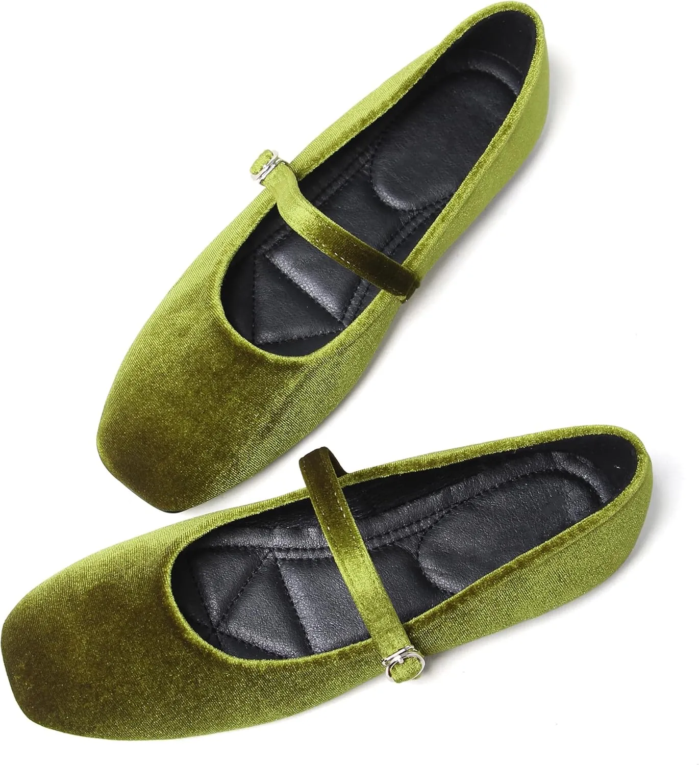 Dear Time Women's Square Toe Ballet Flats Elegant Comfortable Mary Jane Flats Dress Flats Shoes
