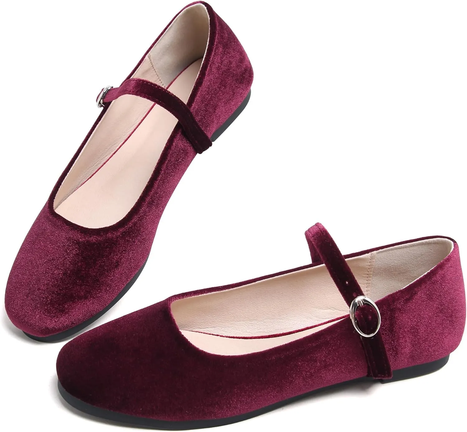 Dear Time Women's Square Toe Ballet Flats Elegant Comfortable Mary Jane Flats Dress Flats Shoes